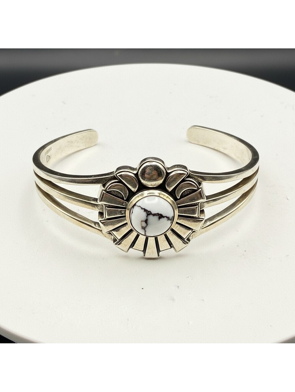 Hespera Wild Horse Moon Phases Sterling Silver Cuff Bracelet 925
